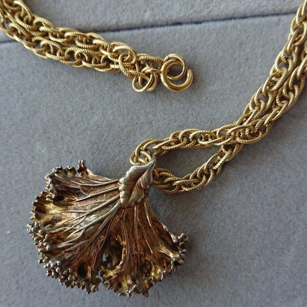 SharpLilTeeth Vintage Kale Leaf Gold dipped penda… - image 6