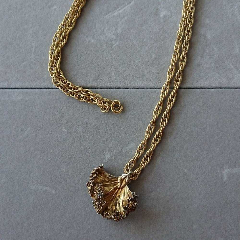 SharpLilTeeth Vintage Kale Leaf Gold dipped penda… - image 8