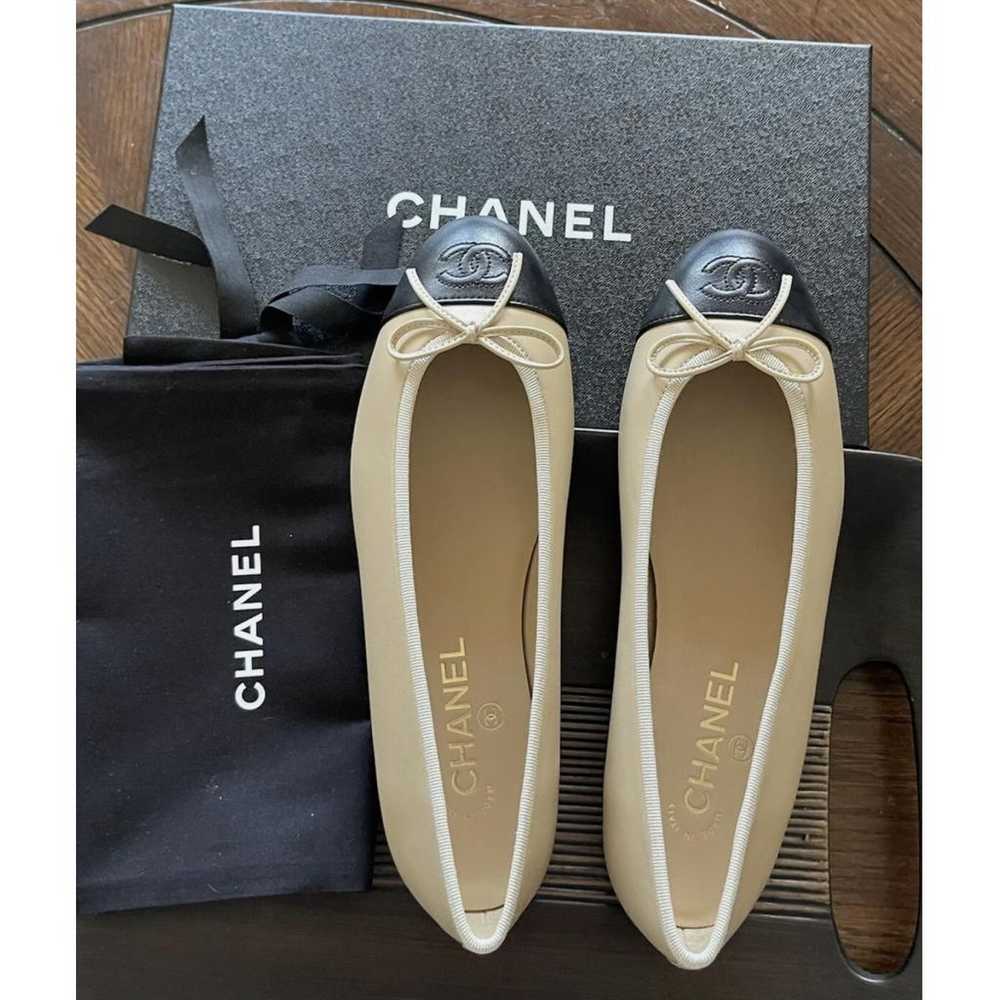 Chanel Cambon leather ballet flats - image 2