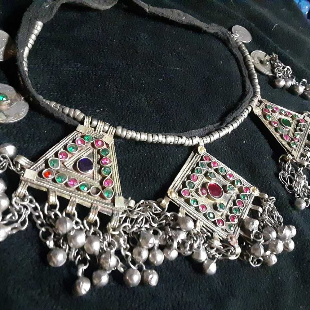 Rare indian belly dancing necklace .925 - image 1