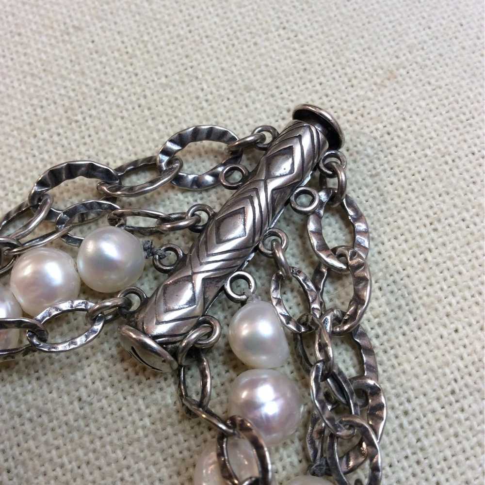 Silpada Rare Vintage Pearl Bracelet - image 9