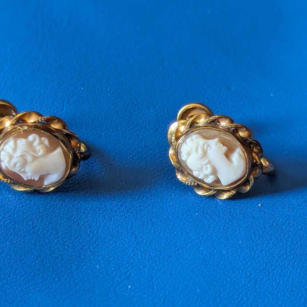 Antique Cameo Earrings - image 1