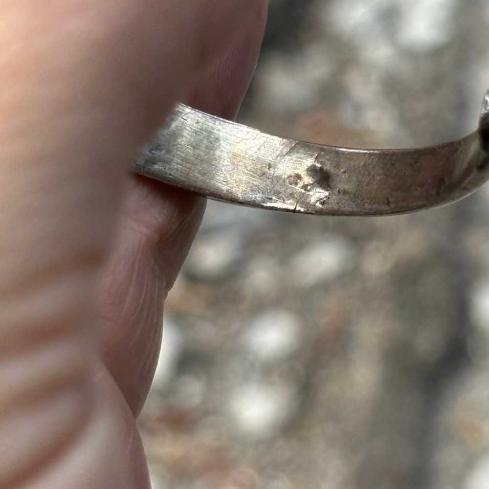 Sterling silver Native American cuff - image 7