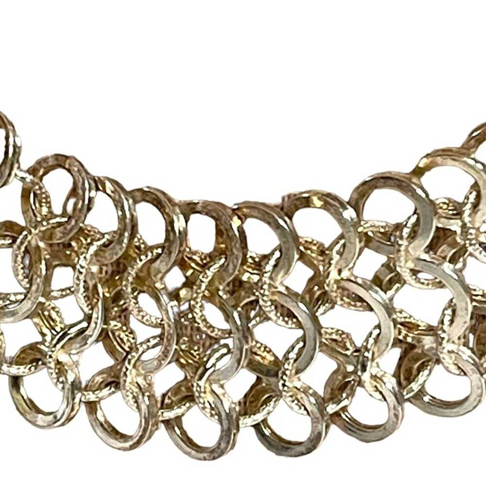 Milor Italy 950 Sterling Silver Chain Mail Linked… - image 2