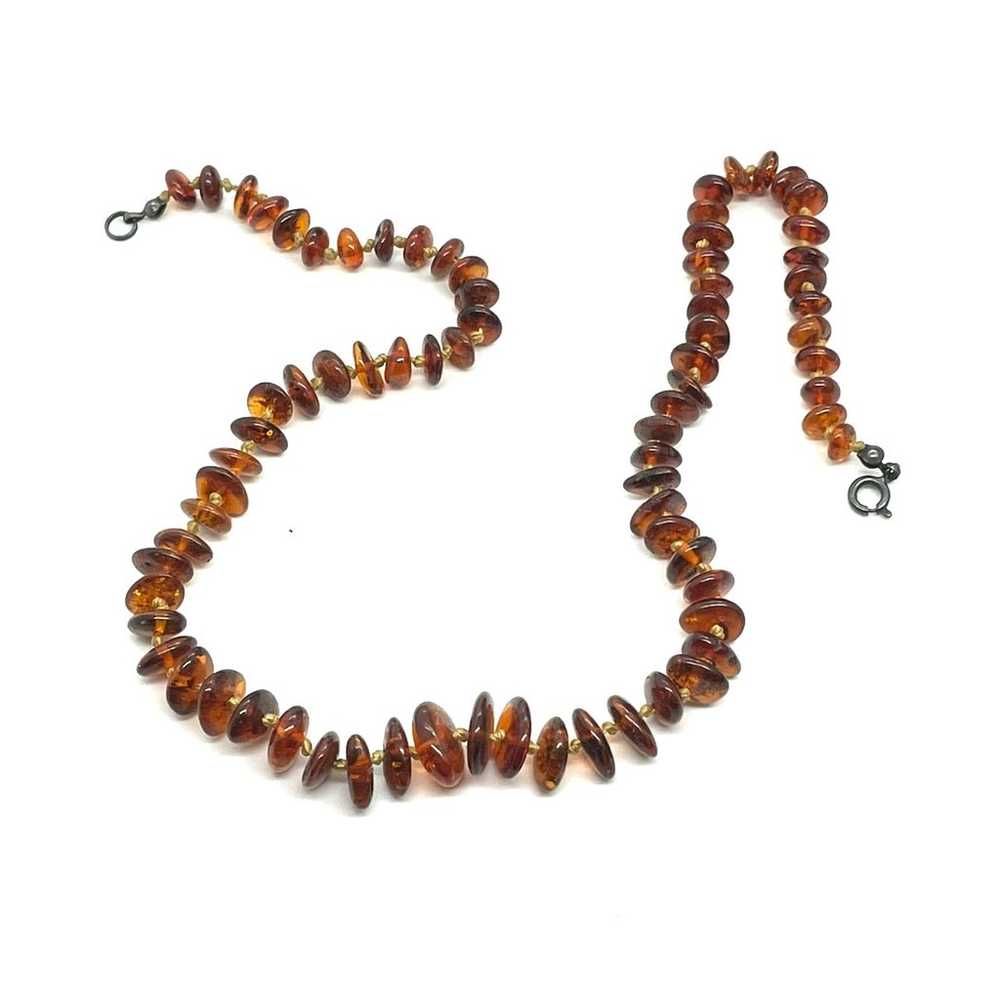 Genuine Amber Bakelite Necklace - image 2