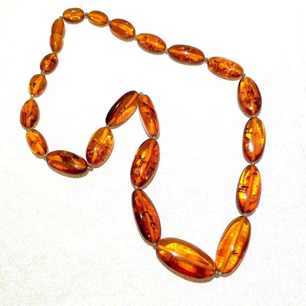 Vintage Amber BAKELITE Necklace - image 2