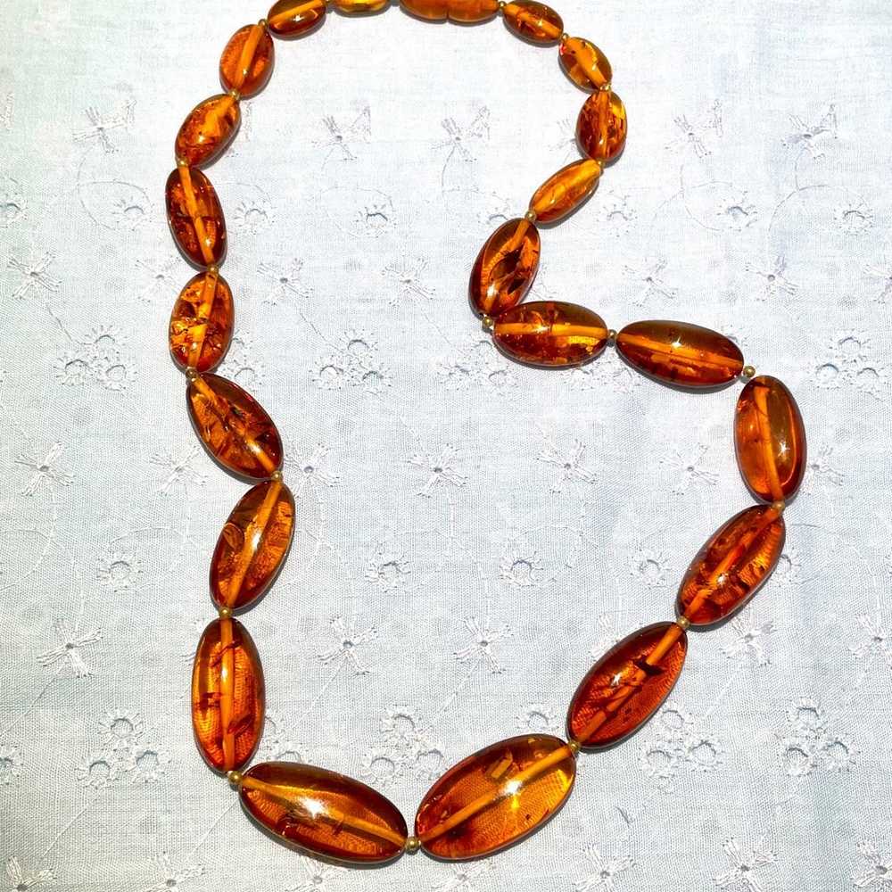 Vintage Amber BAKELITE Necklace - image 5