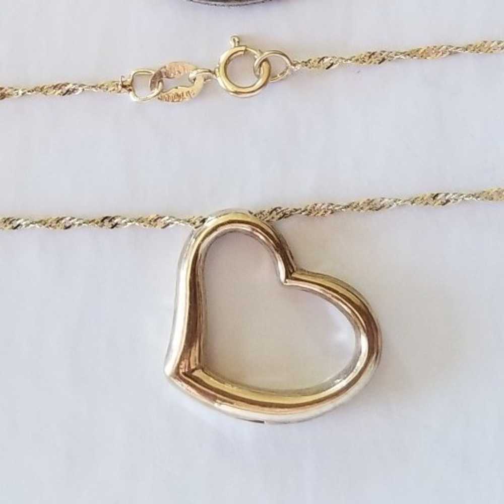 10K Gold Heart Necklace - image 9