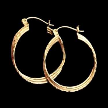 10K Gold Hoop Earrings - image 1