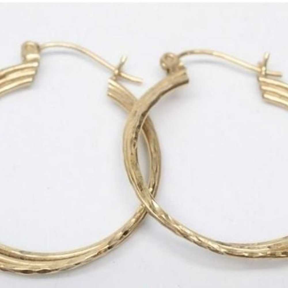 10K Gold Hoop Earrings - image 2