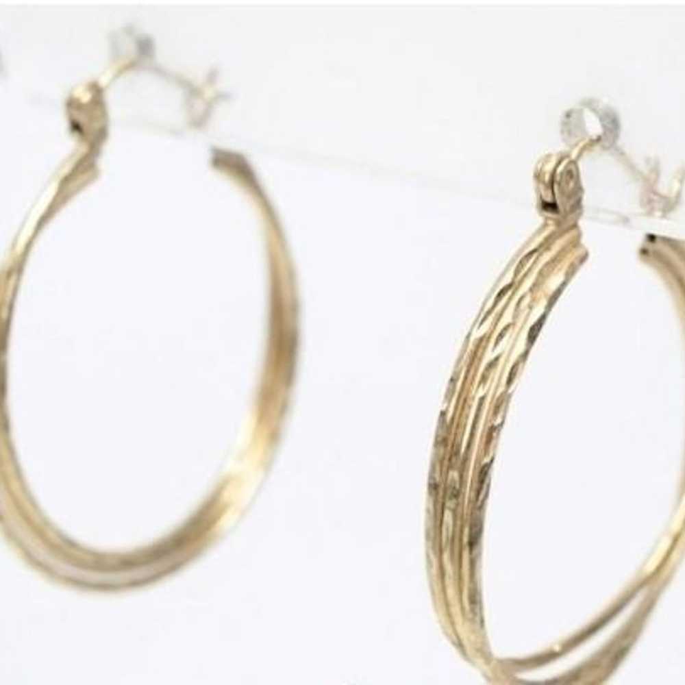 10K Gold Hoop Earrings - image 3