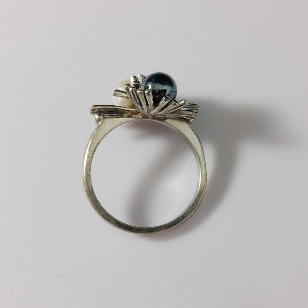 10K WG Pearl Hematite Ring Size 6 - image 2