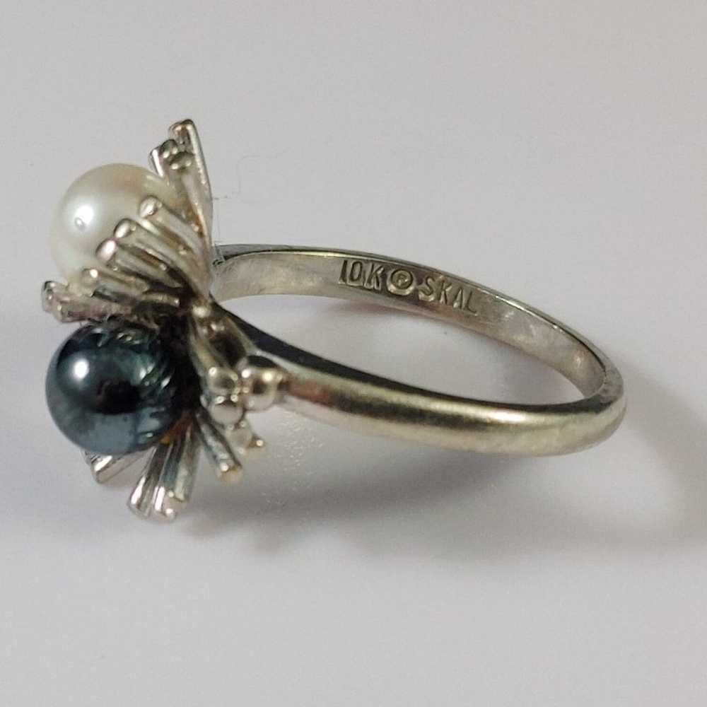 10K WG Pearl Hematite Ring Size 6 - image 4