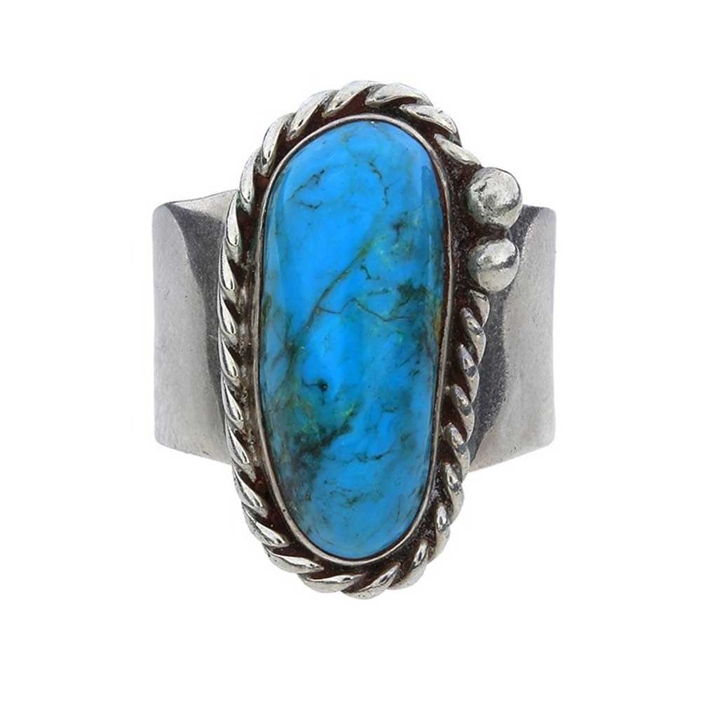 Vintage Native American Sterling Silver Turquoise… - image 2