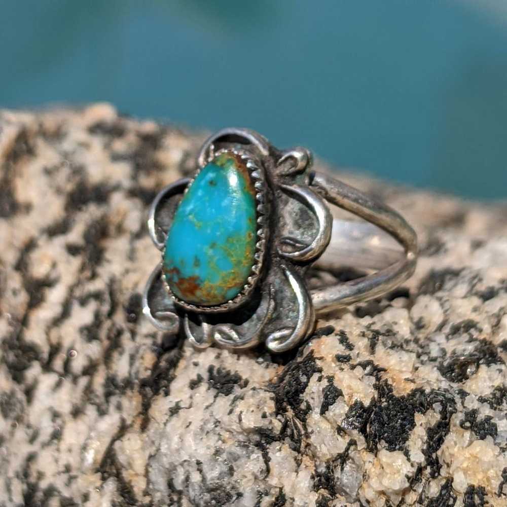 Jane Popovich Navajo Hallmarked Chrysocolla Turqu… - image 2