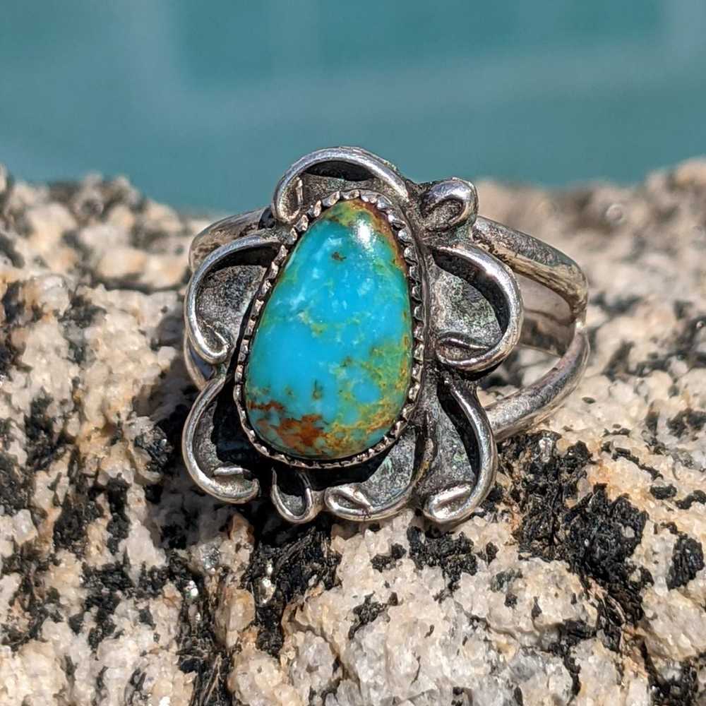 Jane Popovich Navajo Hallmarked Chrysocolla Turqu… - image 4