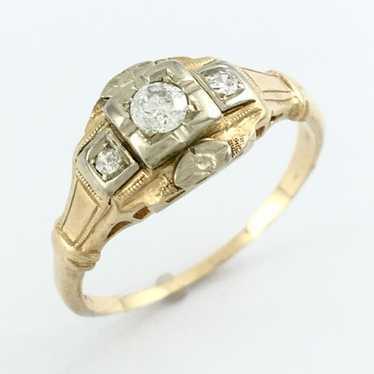 Vintage 14k and diamond ring