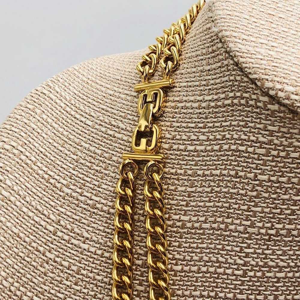 HUGE Vintage Givenchy Multi-Chain Gold Tone State… - image 2