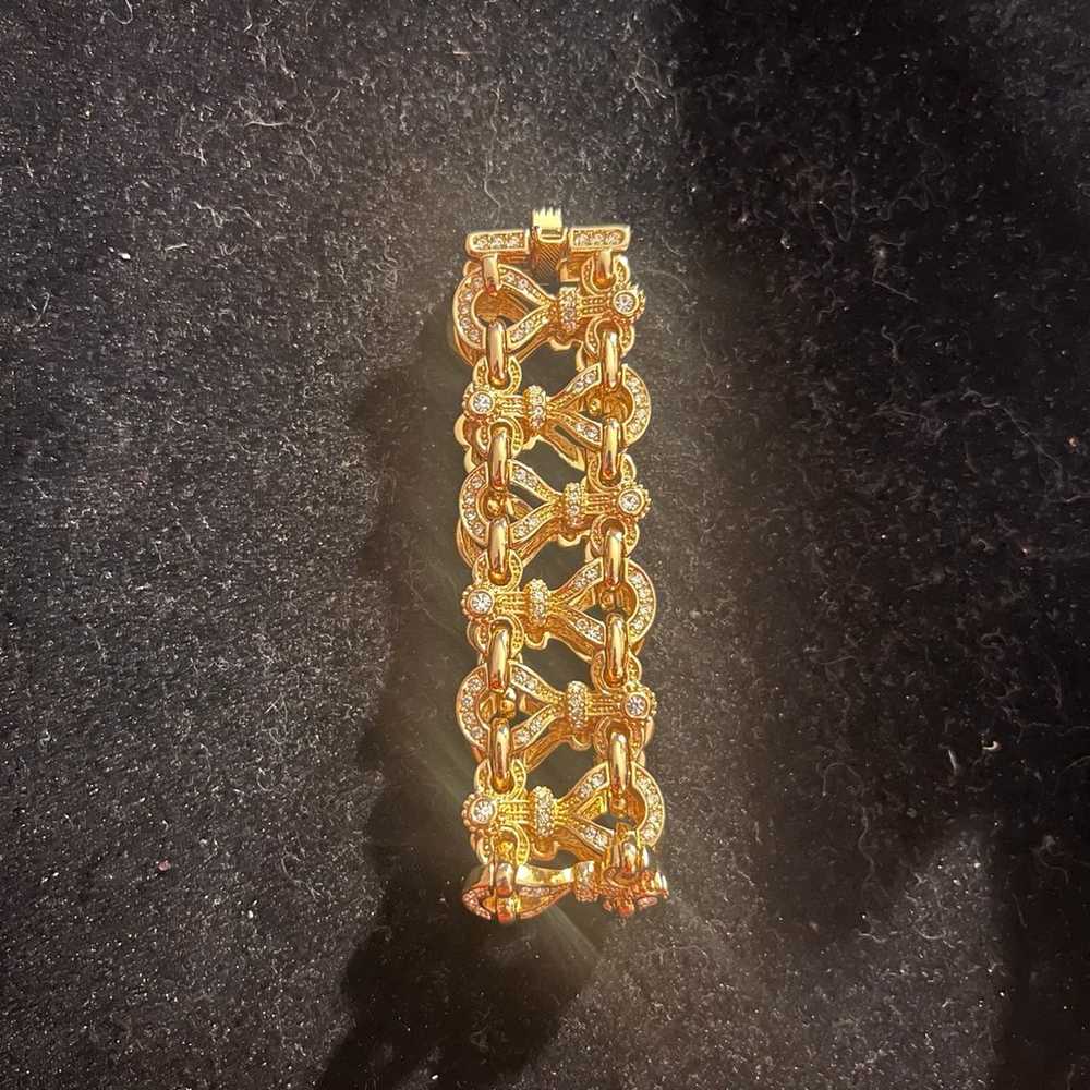 Christian Dior Vintage Rhinestone Crystal Bracelet - image 1