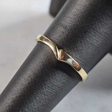 Womens Vintage Estate 14k Gold Ring Band, 1.4g E6… - image 1