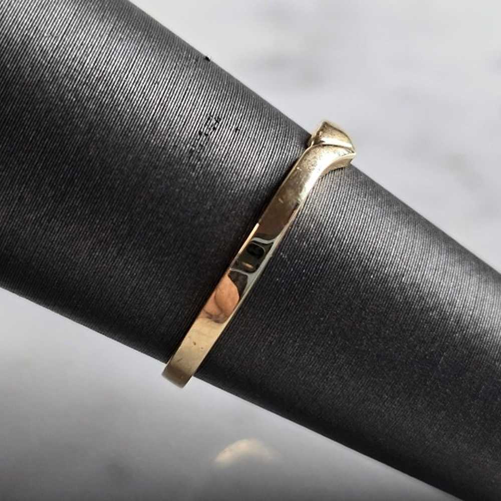 Womens Vintage Estate 14k Gold Ring Band, 1.4g E6… - image 2