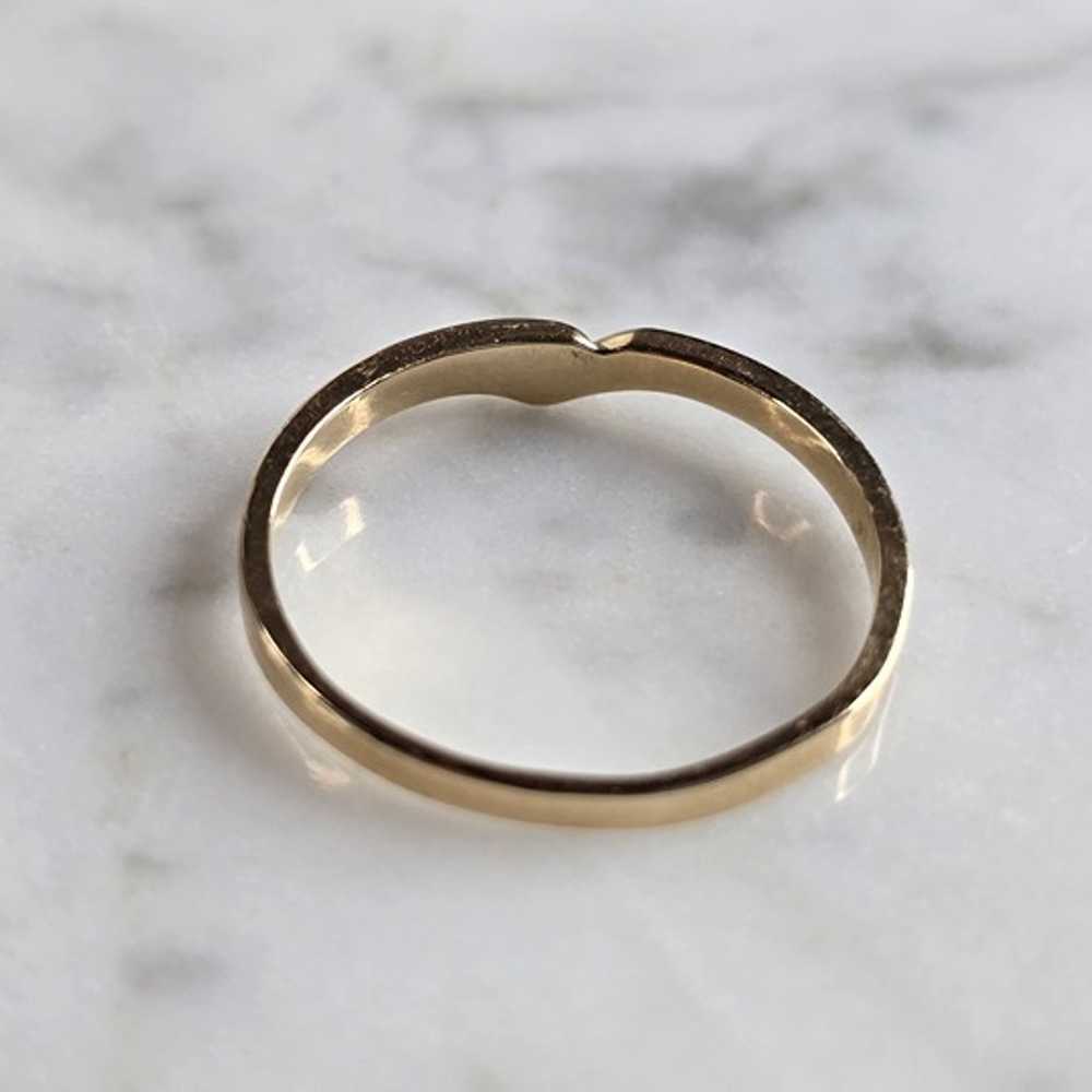 Womens Vintage Estate 14k Gold Ring Band, 1.4g E6… - image 3