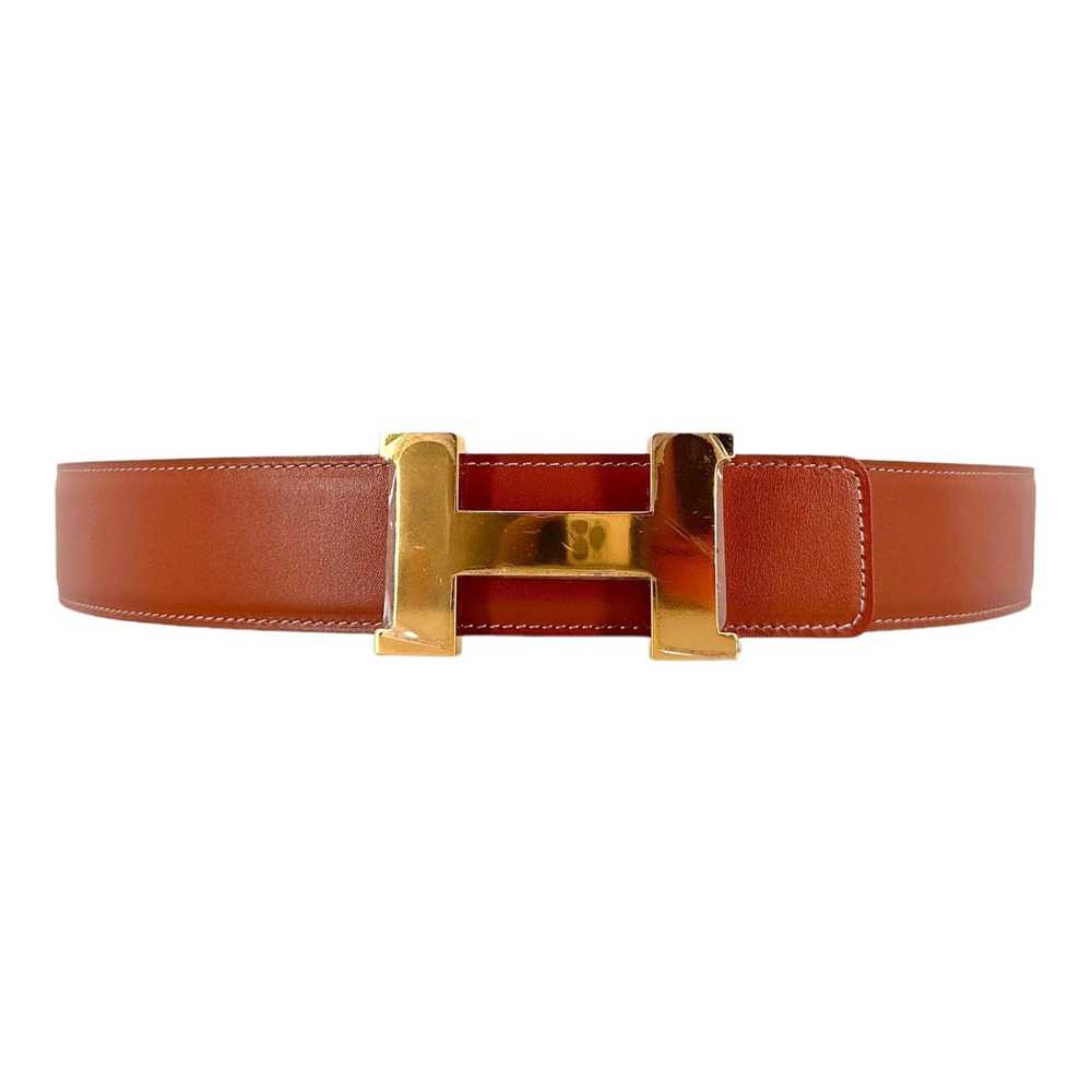 Hermes H Buckle 32MM Reversible Leather Belt Brow… - image 2