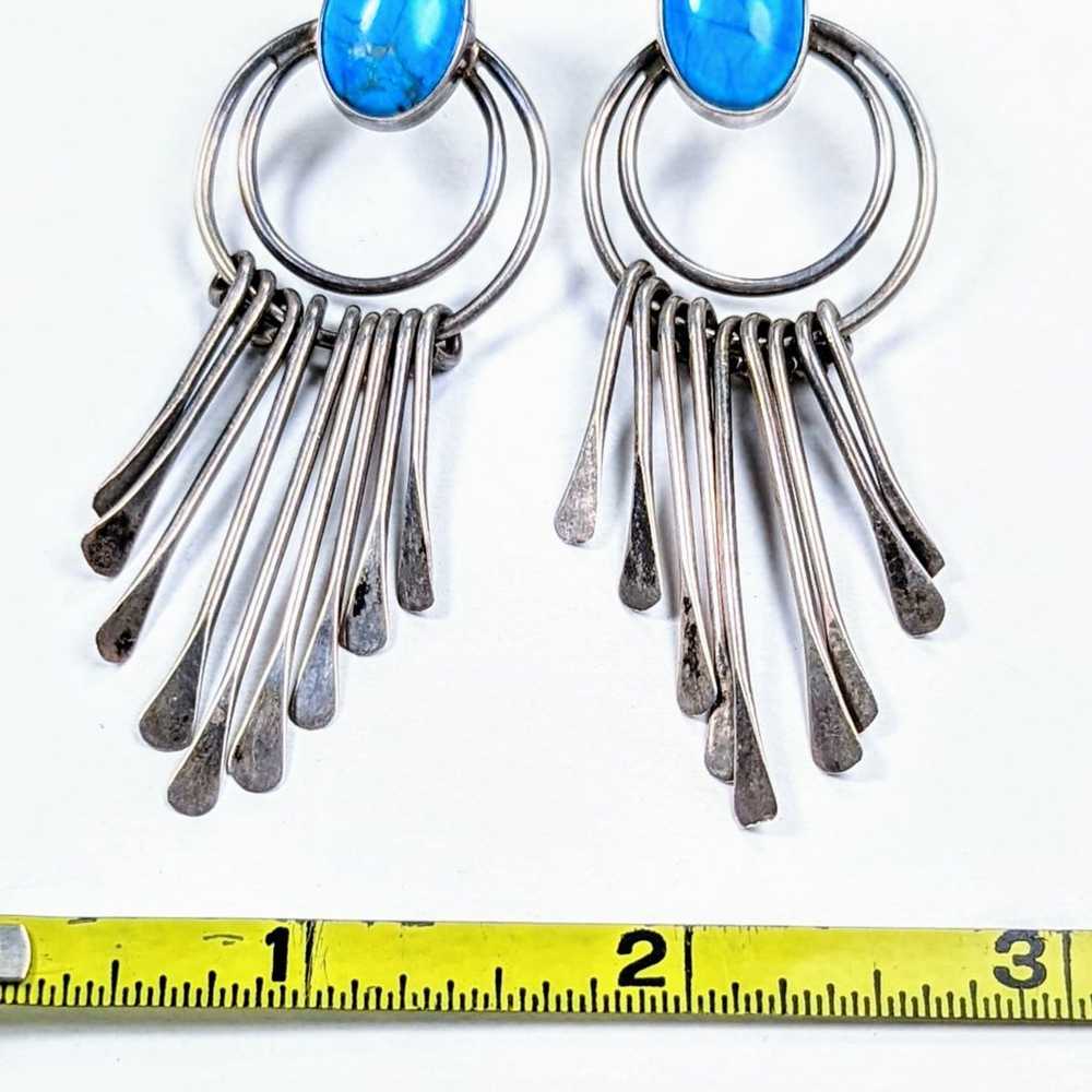 Incredible Vintage Sterling and Turquoise Taxco E… - image 9