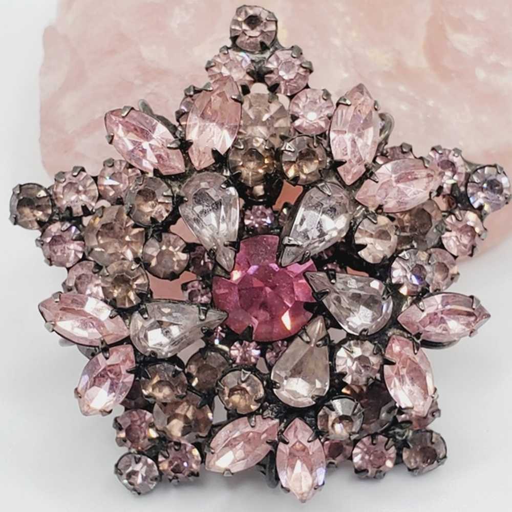 Juliana Delizza & Elster PINK D&E RARE brooch and… - image 4