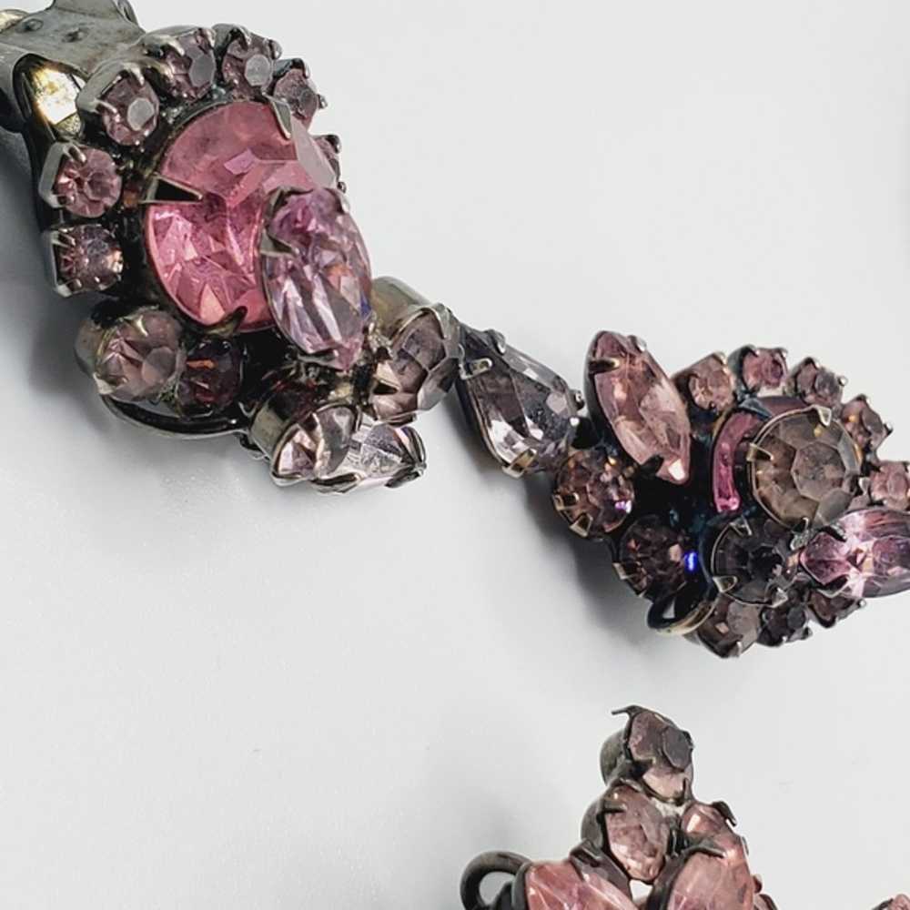 Juliana Delizza & Elster PINK D&E RARE brooch and… - image 8