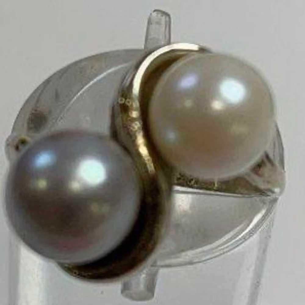 14k gold pearl ring - image 1