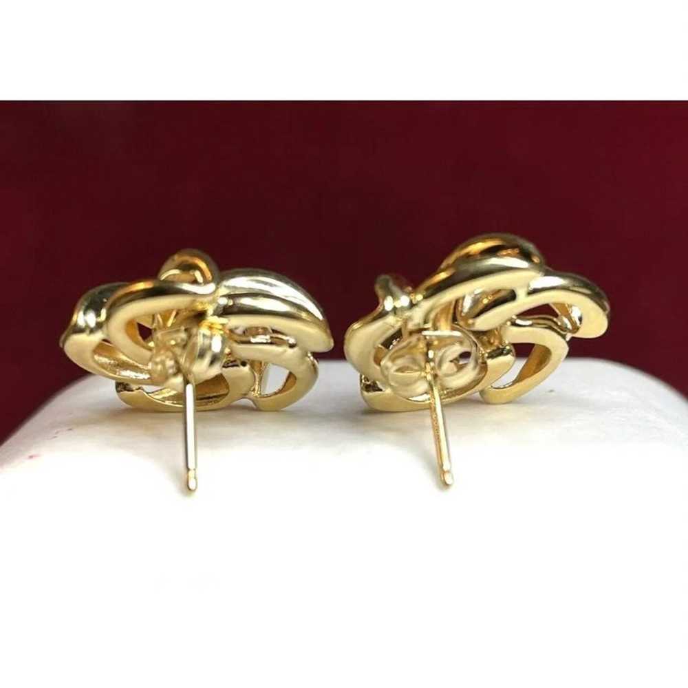 VINTAGE 14K YELLOW GOLD EARRINGS - image 5