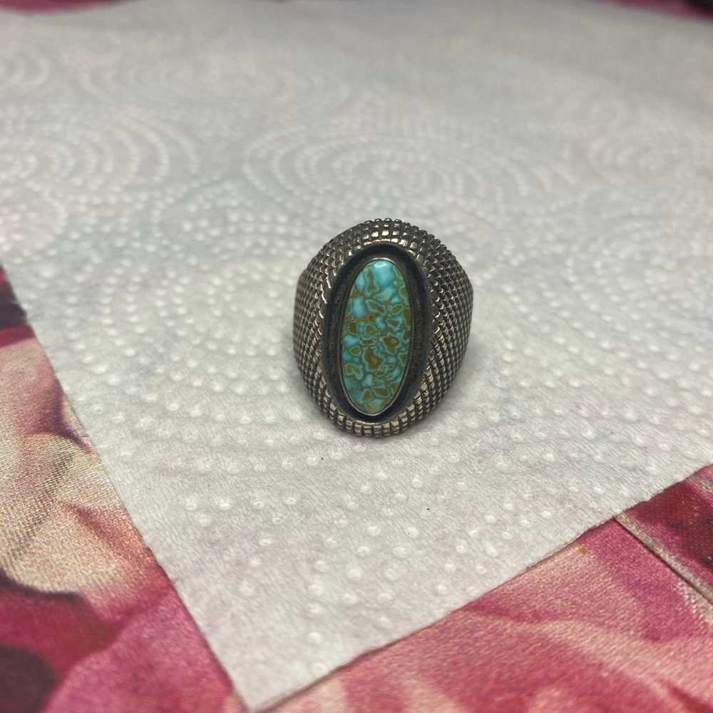 Vintage 925 sterling Navajo ring - image 1