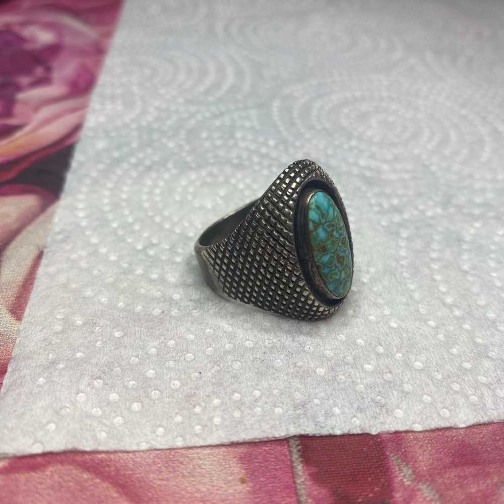 Vintage 925 sterling Navajo ring - image 3