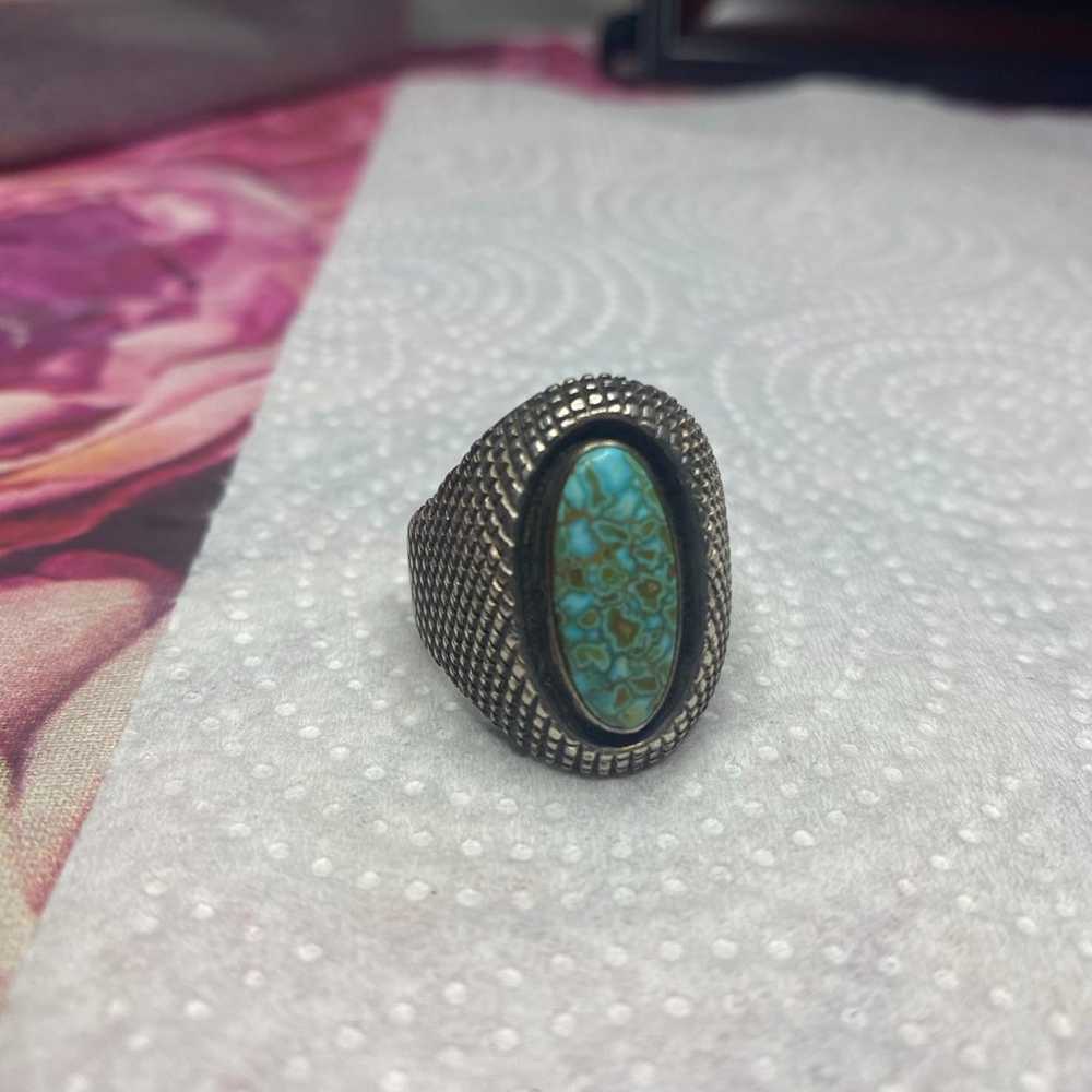 Vintage 925 sterling Navajo ring - image 4