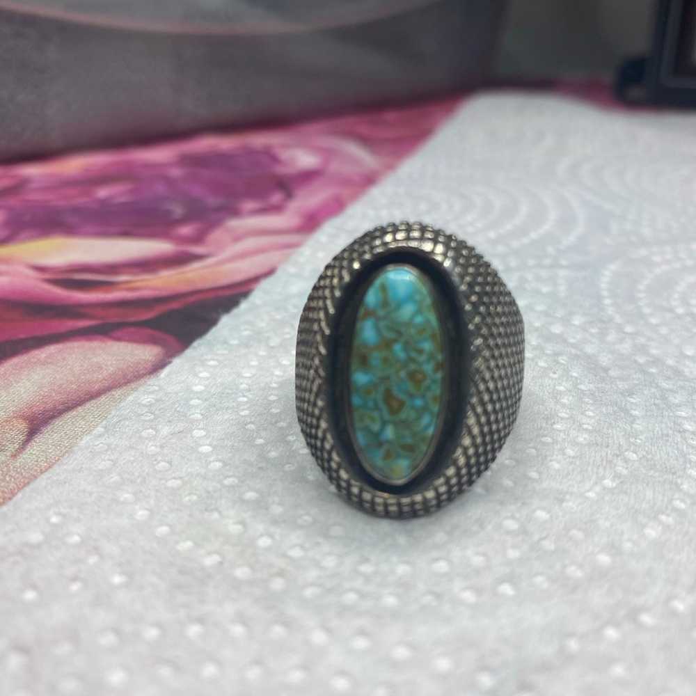 Vintage 925 sterling Navajo ring - image 5