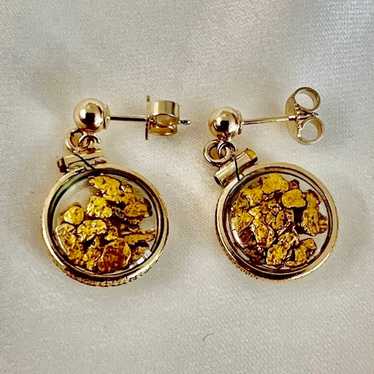 vintage 14k yellow gold earrings