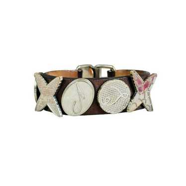 Louis Vuitton Silver Brown Leather Removable Charm