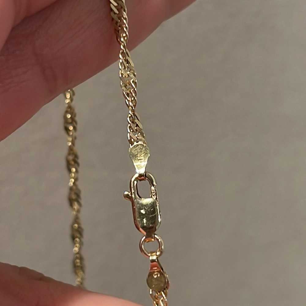 14k vintage twisted gold chain - image 3