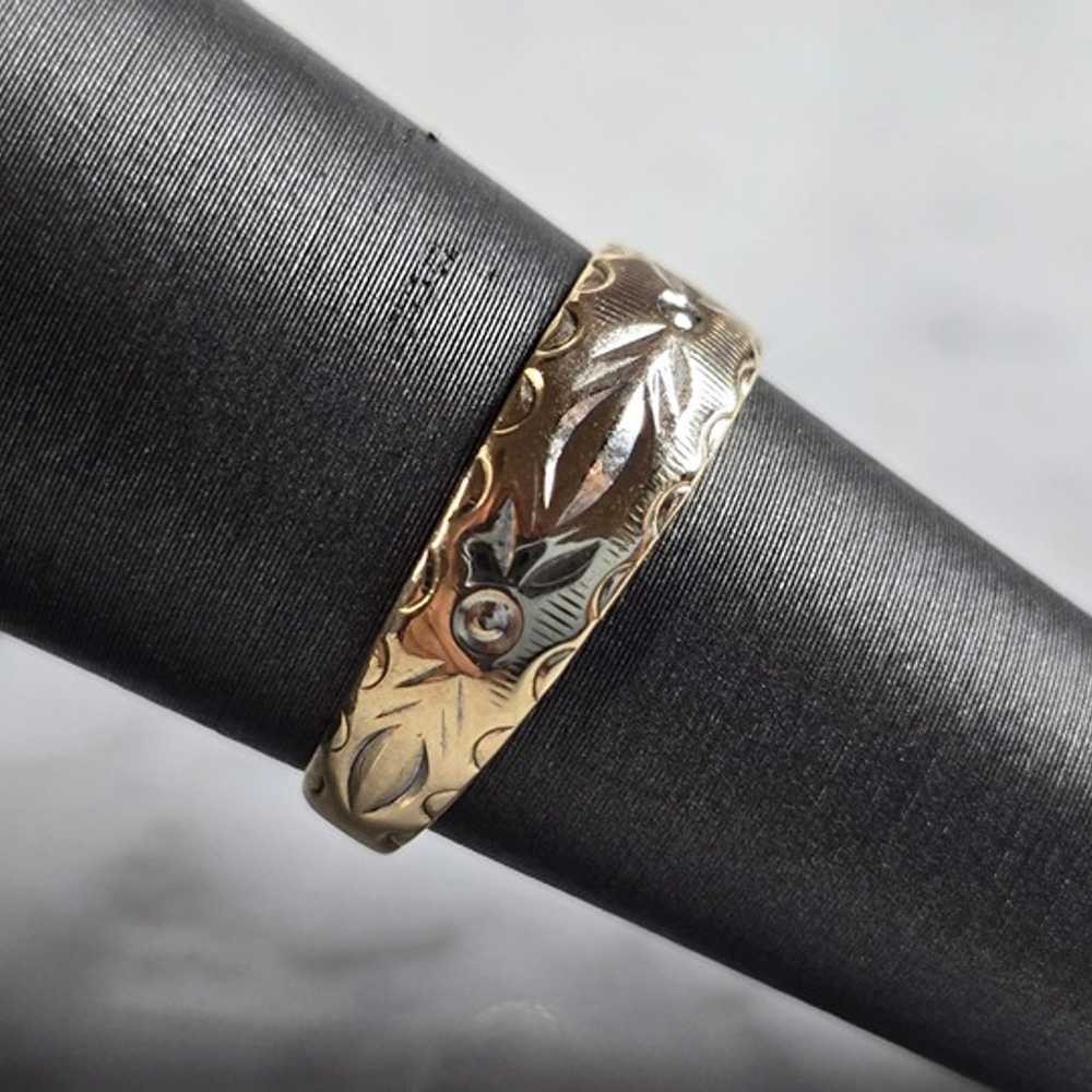 Womens Vintage Estate 14k Yellow Gold Ring 2.9g #… - image 2