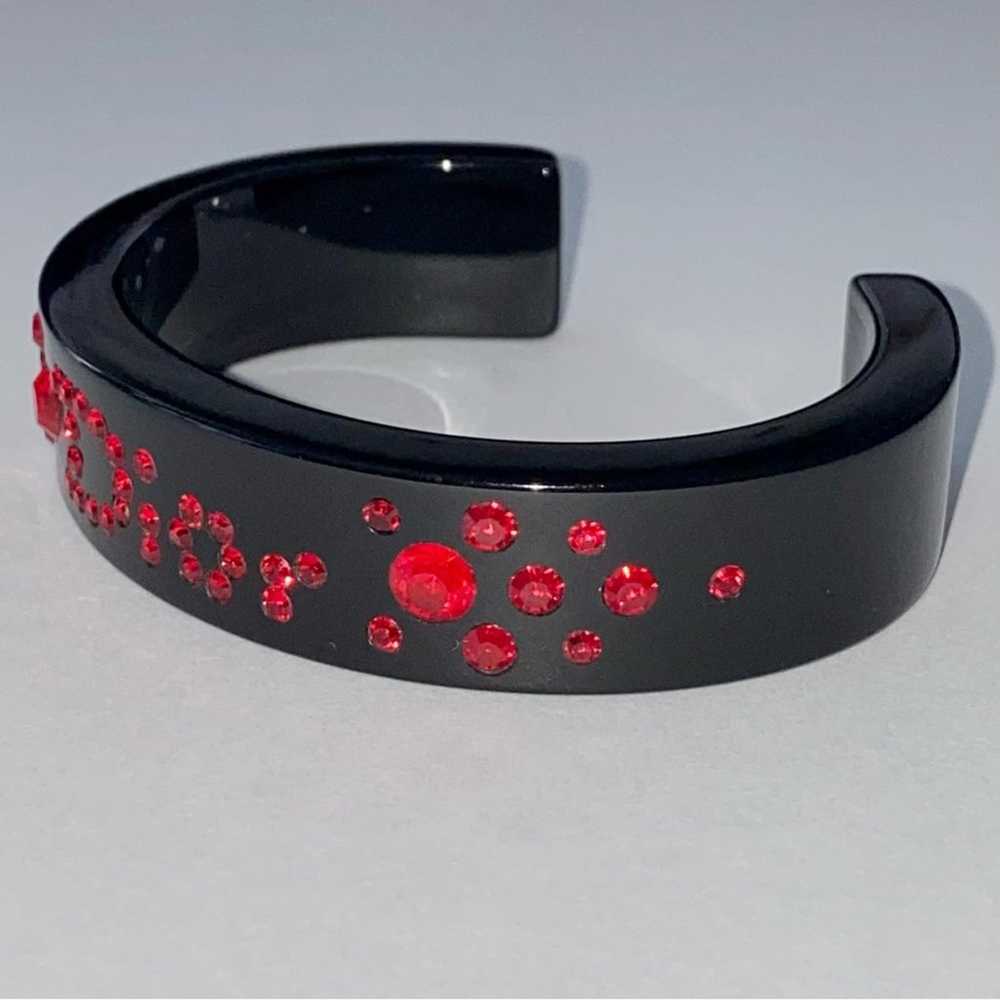 VTG AUTH Christian Dior Black Resin Lucite Red Cr… - image 6