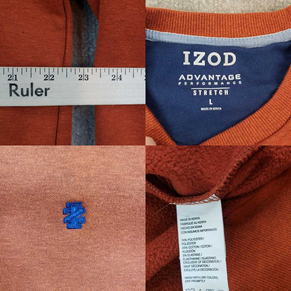 Izod Izod Sweatshirt Mens Large Orange Long Sleev… - image 4