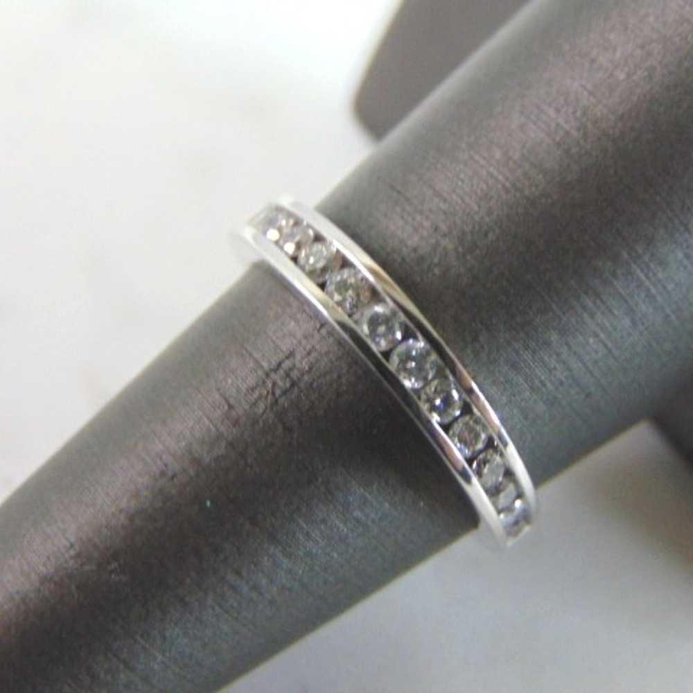 Womens Vintage Estate 10k White Gold Diamond Ring… - image 1