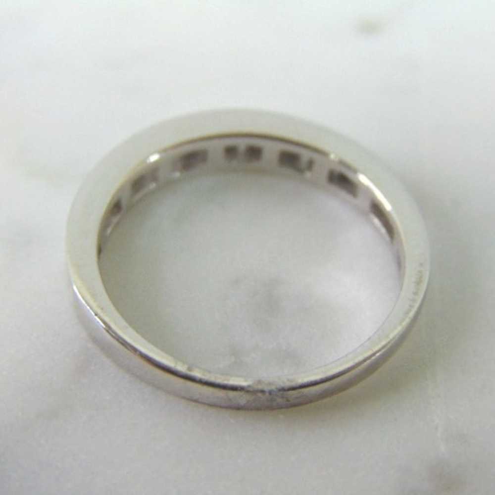 Womens Vintage Estate 10k White Gold Diamond Ring… - image 3