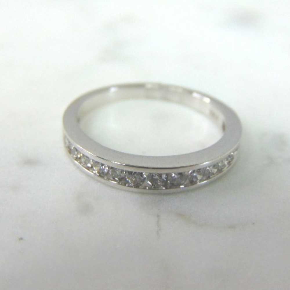 Womens Vintage Estate 10k White Gold Diamond Ring… - image 4