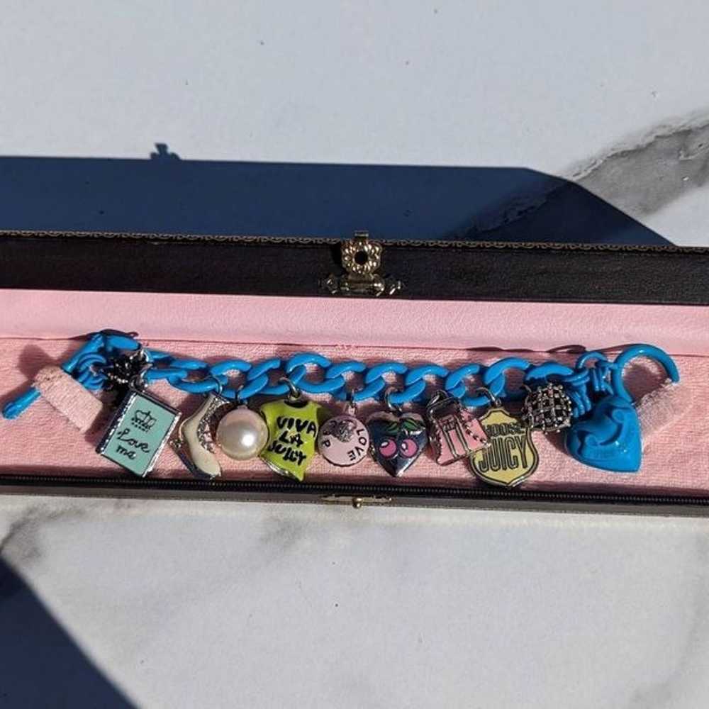 Juicy Couture Y2K Turquoise Enamel Vintage Charm … - image 3