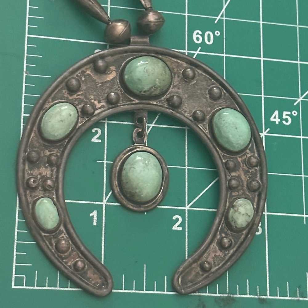 Turquoise Naja old pawn necklace - image 2