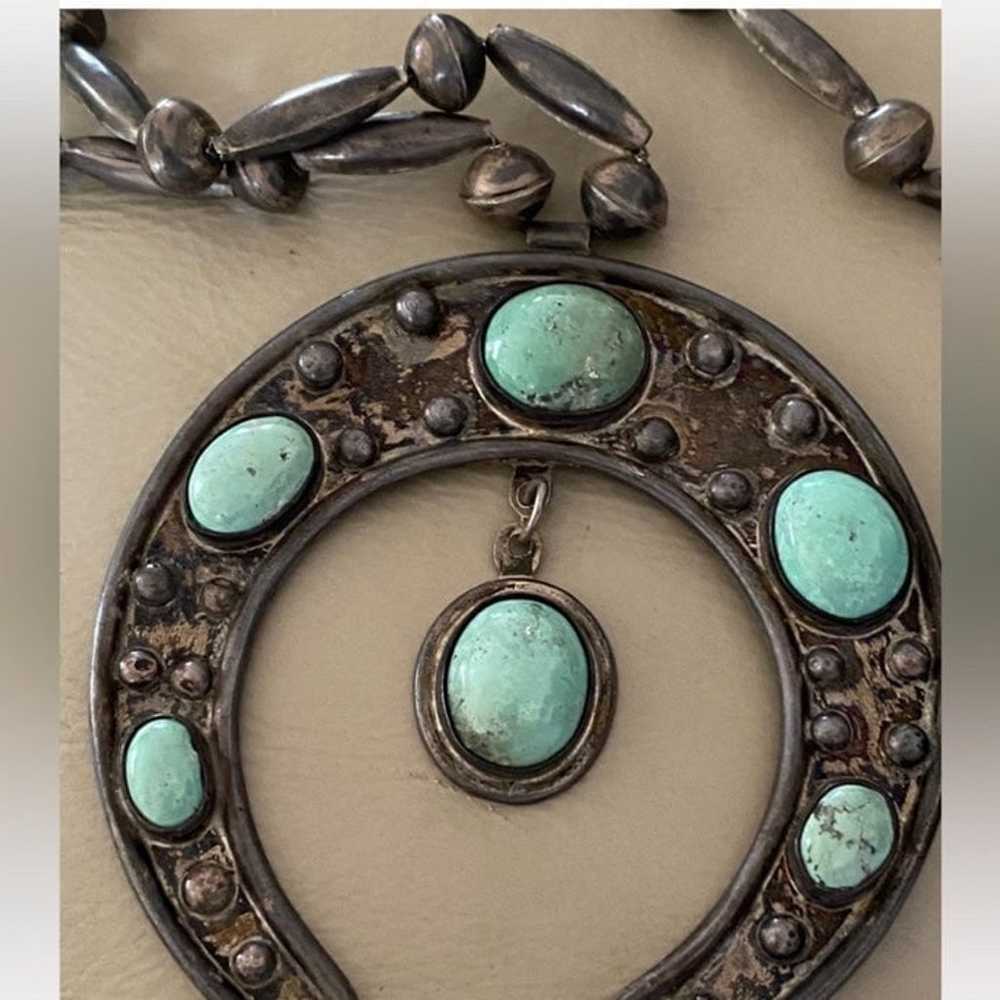 Turquoise Naja old pawn necklace - image 4