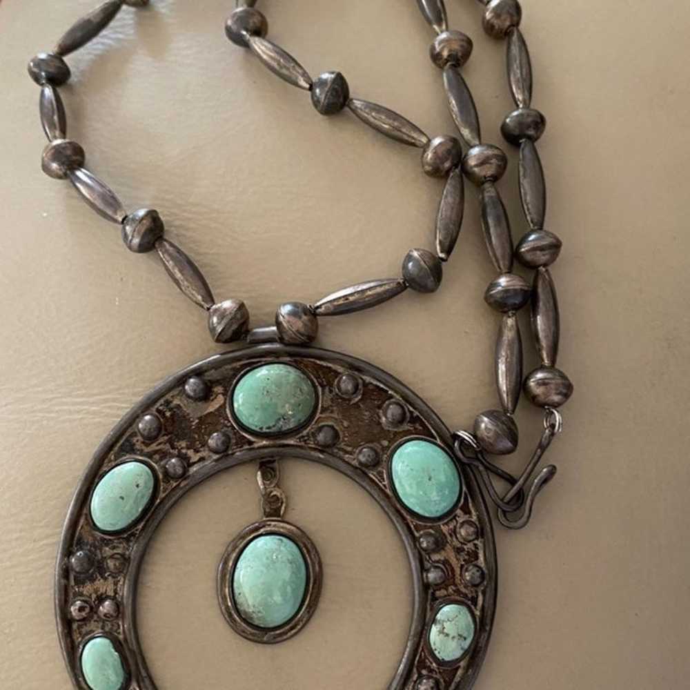 Turquoise Naja old pawn necklace - image 6