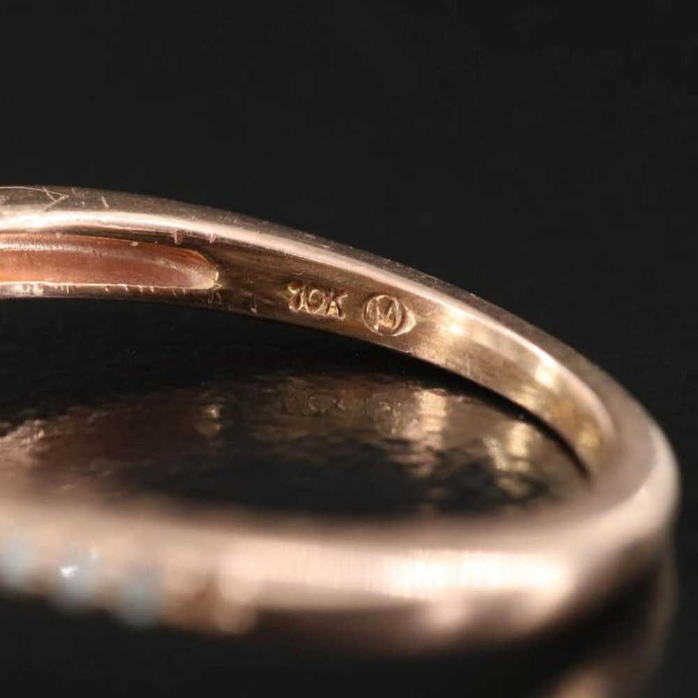 10KT Rose Gold Diamond Halo Ring - image 8